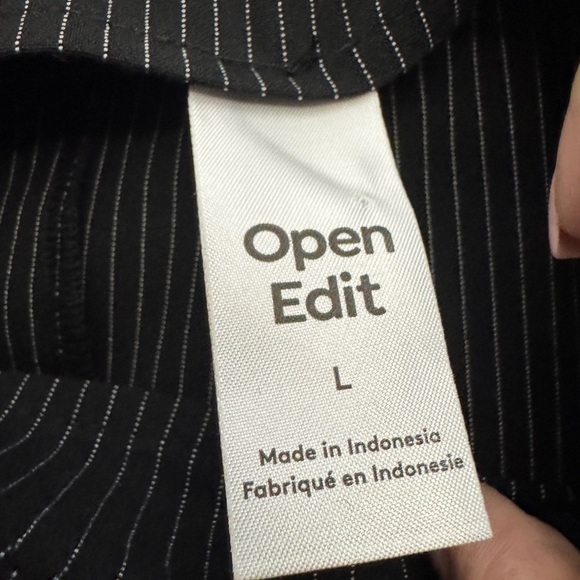 💎 Open Edit Striped Pants Black - Picture 3 of 8